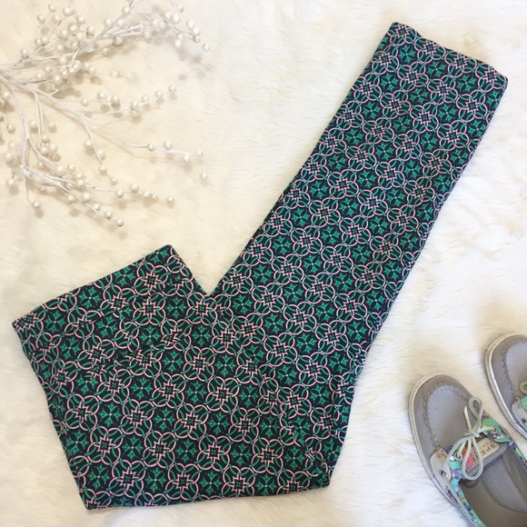 J. Crew Pants - J. Crew Campbell Capri in Lattice Medallion Sz 4